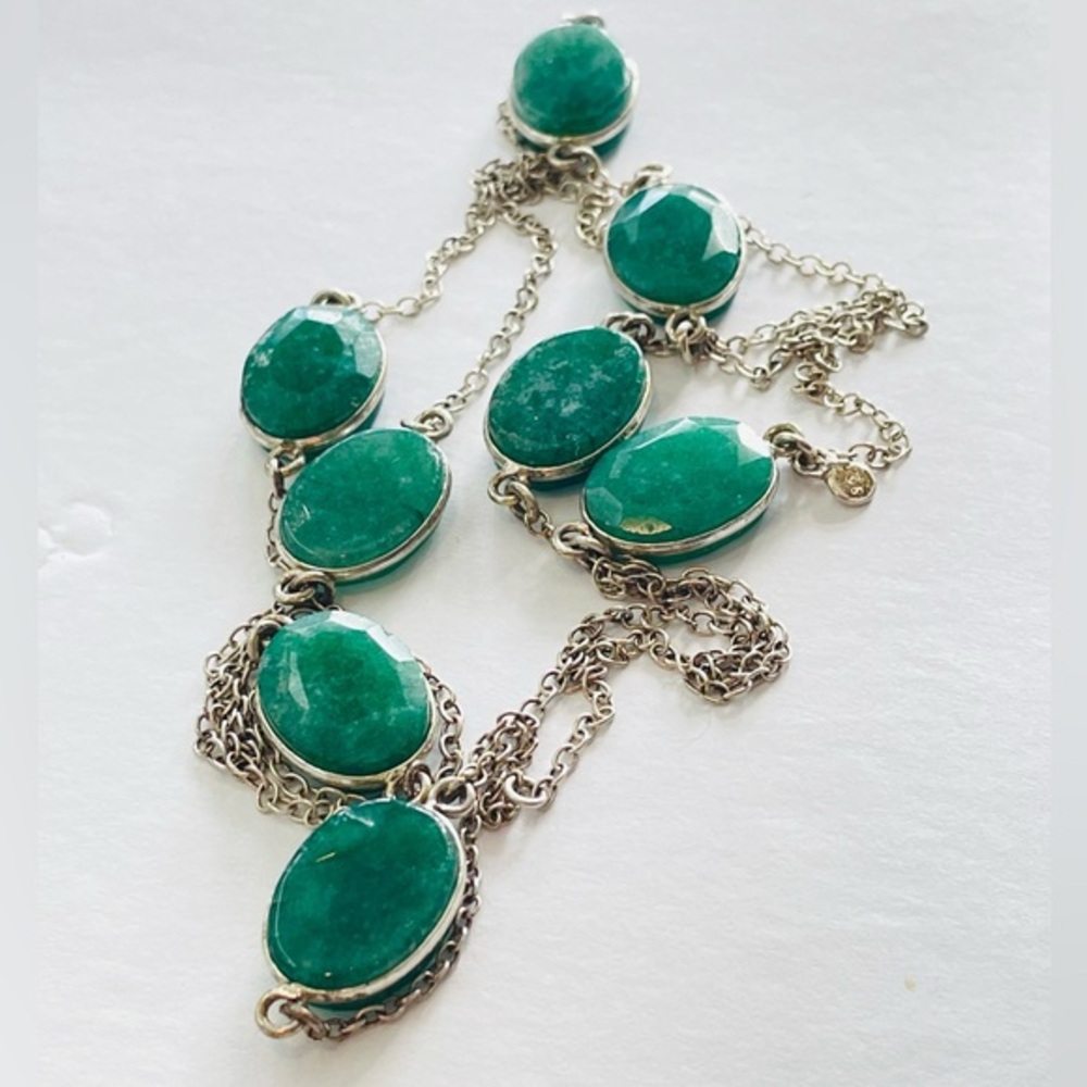 Aventurine Green Gemstone 18” Opera Length Necklace